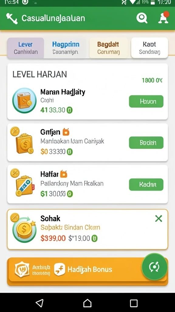 Screenshot memperlihatkan misi berhadiah menarik yang bisa dimainkan.