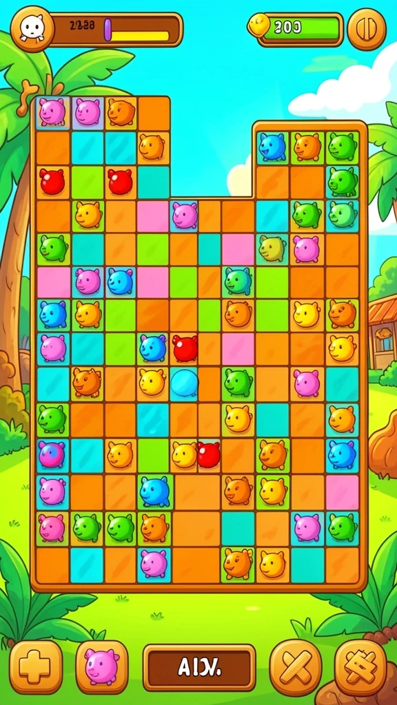 Gambaran level yang menantang dalam KOKO5000.