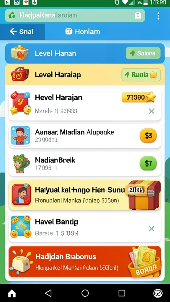 Layar utama aplikasi LUXURY138 yang menarik dan intuitif.