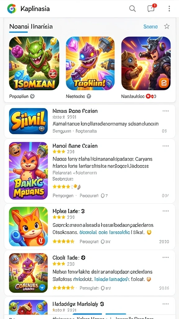 Tantangan yang bervariasi di setiap level.