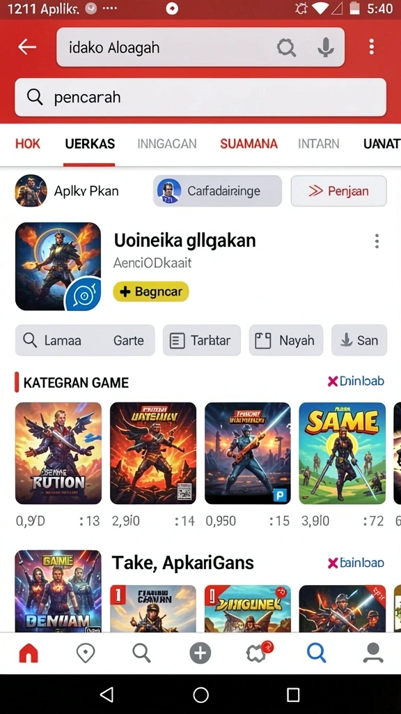Tangkapan layar dari menu upgrade karakter yang interaktif.